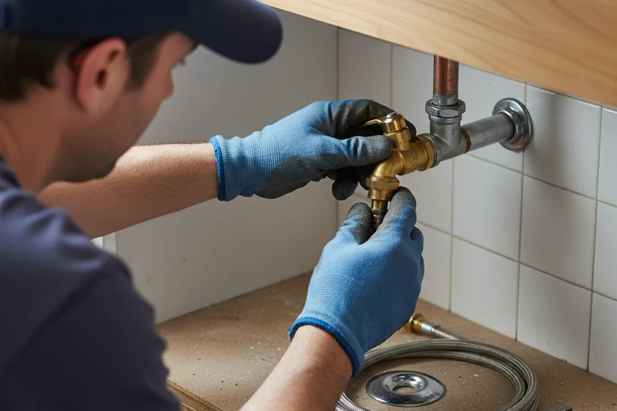 Shutoff valve and fitting work during Faucet and Fixture Repair in Harrington